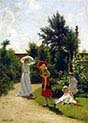The Family of the Artist in the Garden of the Summer Residence in Wannsee